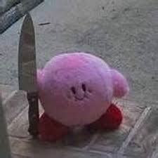 Kirby with a knife Blank Template - Imgflip