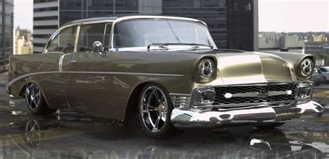 1956 Chevy Bel Air Restomod Is a Slick CGI Tri-Five Waiting for the Custom Build - autoevolution