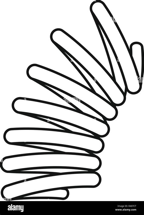 Elastic spring coil icon. Outline elastic spring coil vector icon for web design isolated on ...