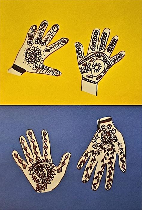 "Henna Hands:" A Simple Multicultural Craft for Kids | Hand henna, Multicultural crafts, Kids ...