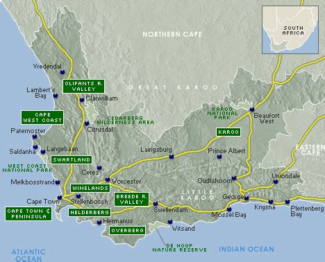 'n Kaart van die Wes Kaap. | Western cape, Map, Relief map