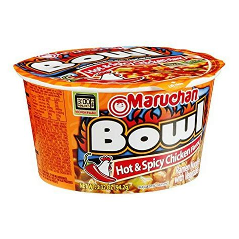 Maruchan Bowl Hot & Spicy Chicken Flavor Ramen Noodles with Vegetables ...