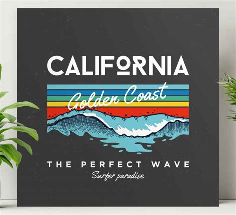 California beach waves wall prints for home - TenStickers