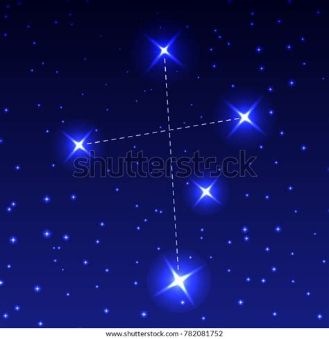 Constellation Southern Cross Night Starry Sky Stock Vector (Royalty Free) 782081752 | Shutterstock