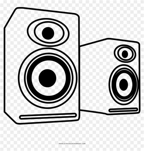 Computer Speaker Clipart Black And White 7 Source - Loudspeaker - Free Transparent PNG Clipart ...