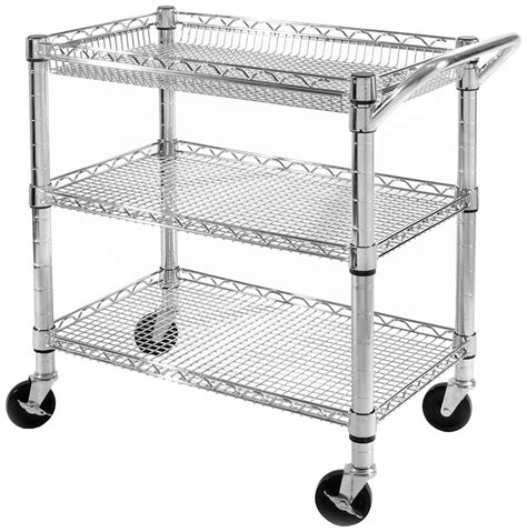 Best Kitchen Carts With Wheels And 3 Racks Heavy Duty Stainless Steel - Home & Home