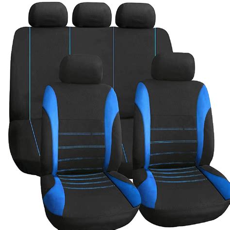 9 Set Full Car Seat Covers Universal Seat Cover For Automobile Red Blue Gray Seat Protector Car ...