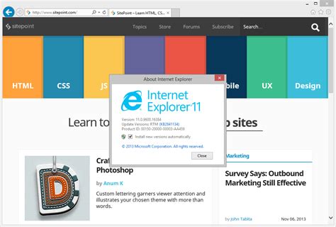 Internet Explorer 11: the Review - SitePoint