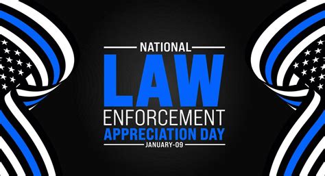 Law enforcement appreciation day background design template use to ...