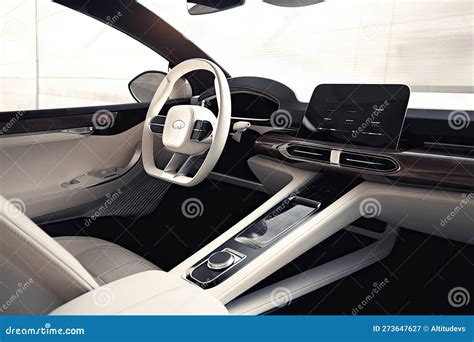 Minimalist Car Interior with Clean Lines, Sleek Design and Minimalist Accessories Stock ...