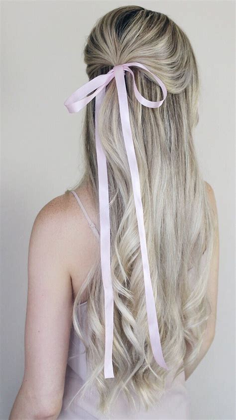 Simple Hairstyles Incorporating Bows & Ribbon | Ribbon hairstyle ...