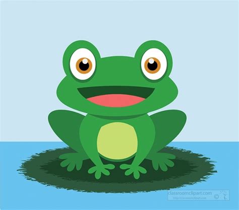 frog on lily pad - Clip Art Library