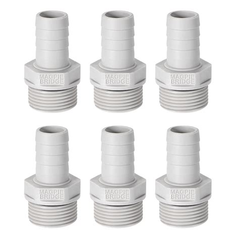 PVC Barb Hose Fittings Connector Adapter 16mm or 5/8" Barbed x G3/4 ...