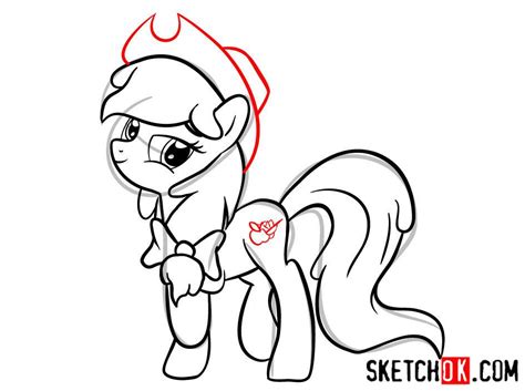 How to draw Apple Bloom pony | MLP - SketchOk - step-by-step drawing tutorials | Easy drawings ...