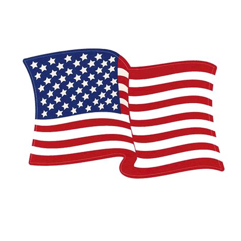 Left-Hand Waving American Flag Decal | FlagandBanner.com