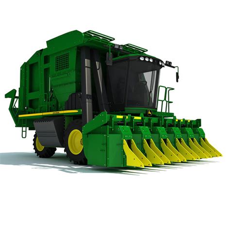 john deere cotton picker 3d model