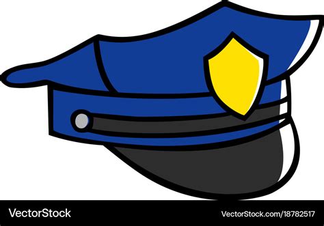 Police hat Royalty Free Vector Image - VectorStock