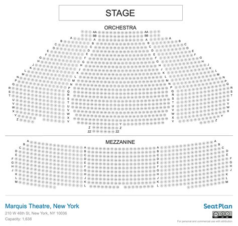 Marquis Theatre Seating Plan | Elcho Table