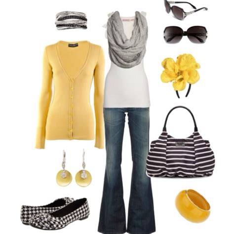 yellow and gray outfit love the color | Clothes, Fashion, Casual outfits