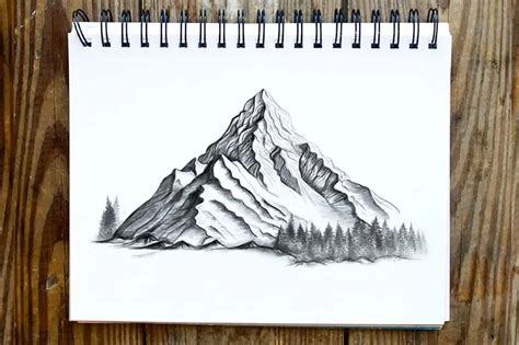 How to Draw Mountains - An Easy Mountain Drawing Tutorial ...