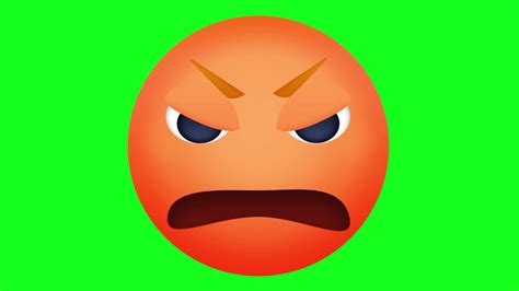 Angry emoji green screen 4k HD video 20106482 Stock Video at Vecteezy