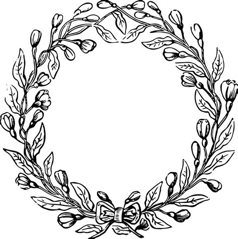Free Vector File and Clip Art Image – Vintage Floral Wreath