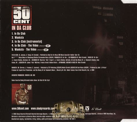 50 Cent - In Da Club: Single. CD | Rap Music Guide