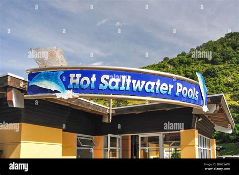 Entrance to Mount Maunganui Hot Salt Water Pools, Mount Maunganui, Tauranga, Bay of Plenty ...