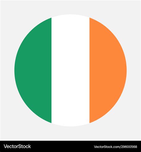 Republic ireland flag circle Royalty Free Vector Image