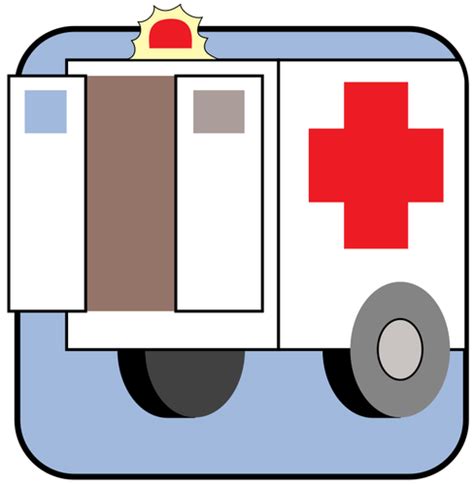 Glossy ambulance vector image. | Public domain vectors