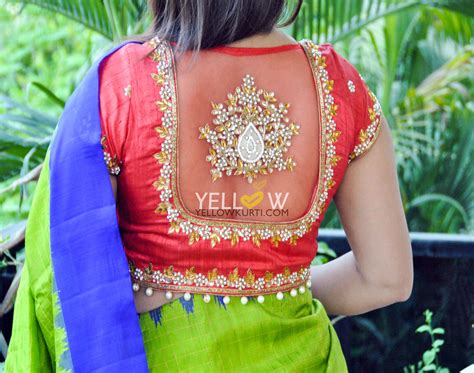 Creative Back Neck Designs For Silk Saree Blouses • Keep Me Stylish