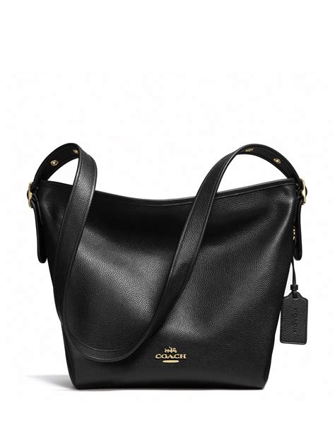 Coach Small Black Leather Shoulder Bag | semashow.com