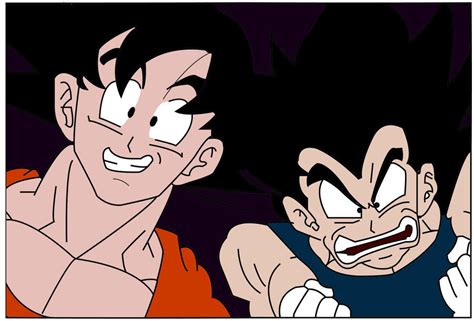 Goku and Vegeta Funny Faces by Artheleon on DeviantArt