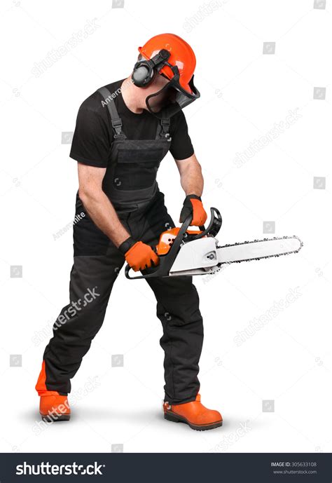 Professional Logger Chain Saw Safety Gear Stock Photo 305633108 | Shutterstock