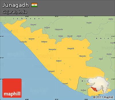 Free Savanna Style Simple Map of Junagadh