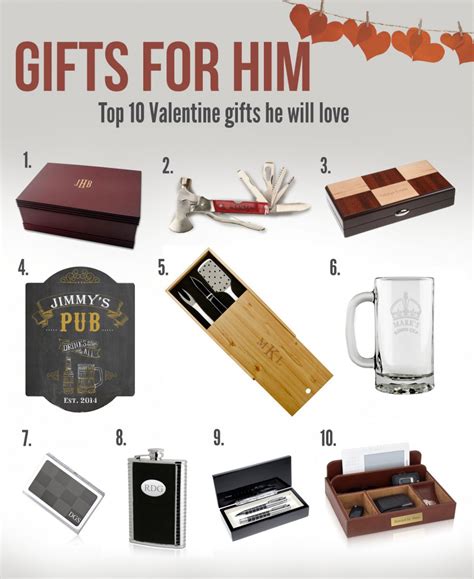 Top Ten Valentine Gifts For Him | Memorable Gifts Blog | Personalized ...