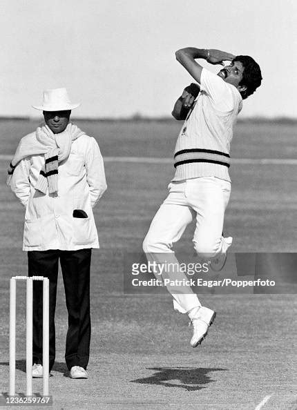 Kapil Dev of India bowling during the 2nd Test match between India ...