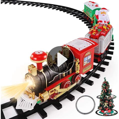 Christmas Train Toys Set Around Tree Electric Railway Train Set w ...