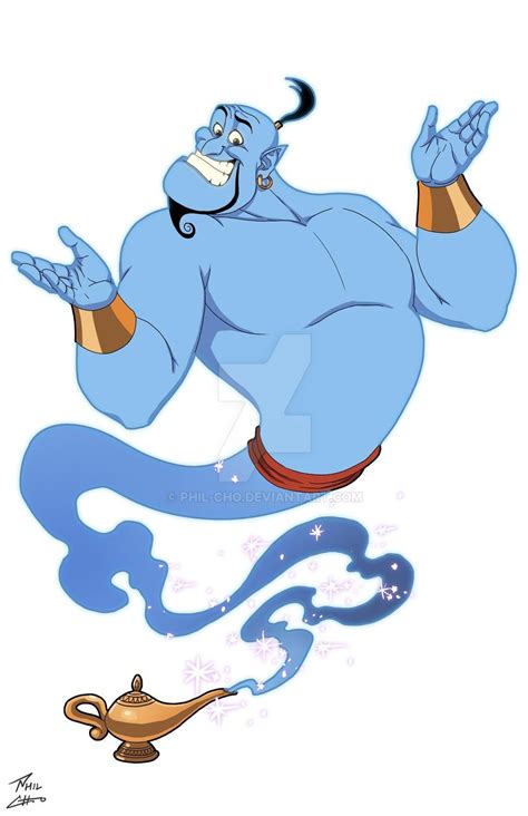 Genie commission by phil-cho on DeviantArt | Aladdin art, Cartoon caracters, Disney art