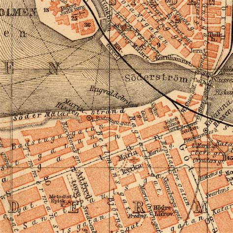 Old map of Stockholm Historical plan of Stockholm fine | Etsy