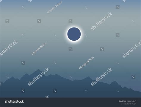 Solar Eclipse Mexico 2023 Mountain Sky Stock Vector (Royalty Free) 2384216247 | Shutterstock