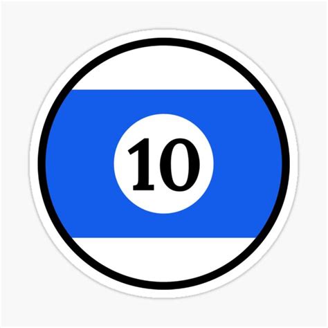 "Billiard 10 Ball Blue Stripes " Sticker for Sale by Taumaturgo | Redbubble