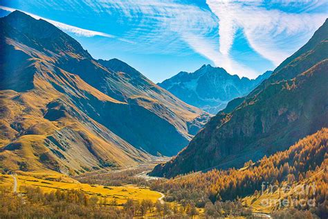 Northern Italian Alps Mountains and Valley in Fall Photograph by ...