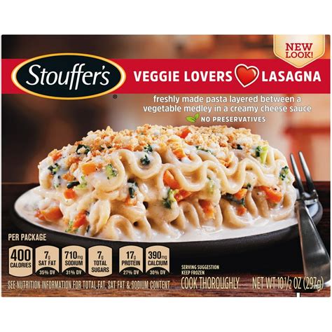 Stouffer's Vegetable Lasagna Frozen Meal 10.5 oz. - Walmart.com - Walmart.com