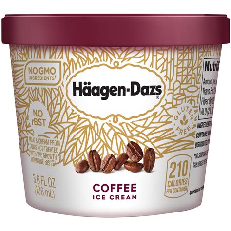 HAAGEN-DAZS Ice Cream, Coffee, 3.6 Fl. Oz. Cup | No GMO Ingredients ...