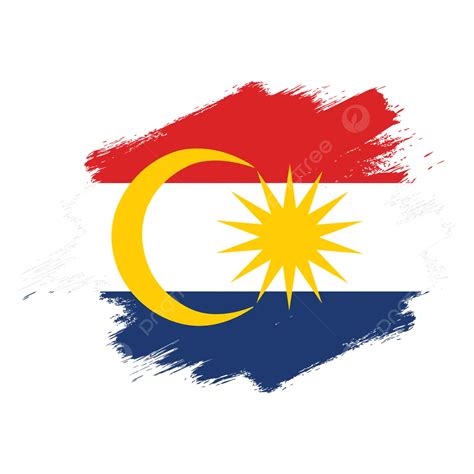 Gambar Templat Desain Bendera Vektor Labuan Negara Bagian Malaysia ...