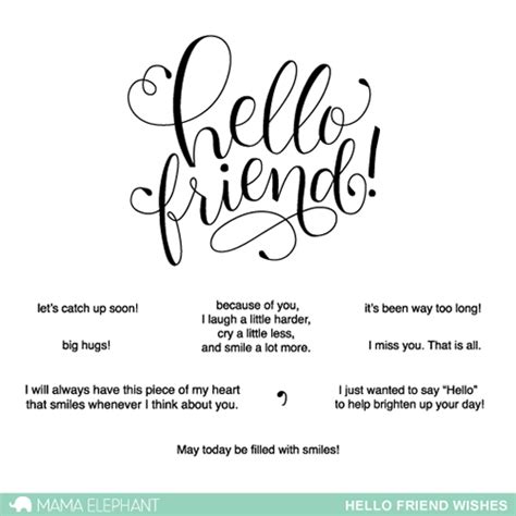 HELLO FRIEND WISHES | Mama Elephant