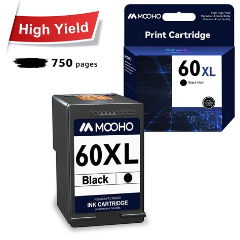 Mooho 60XL Ink Replacement for HP Printer Ink 60 Black for PhotoSmart ...