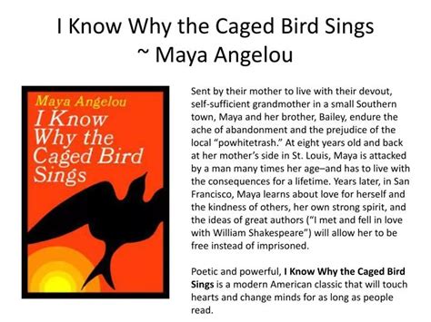 Maya angelou book i know why the caged bird sings - bpohour