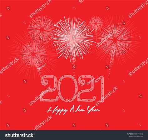 Happy New Year 2021 Firework Stock Vector (Royalty Free) 1836955072 ...